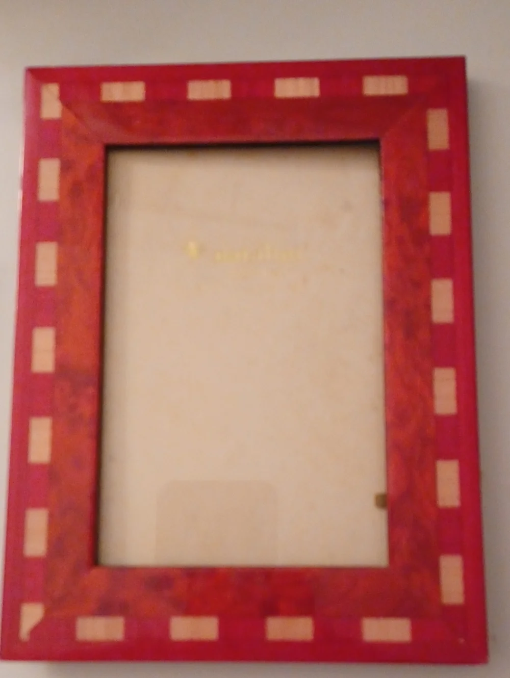 Natalini Italian 2 Picture Frames Red Tan
